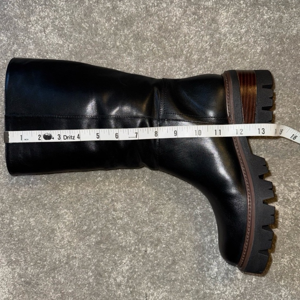NWOB Arezzo Bailey Mid Tractor Black Boot in 6.5 - Picture 7 of 10